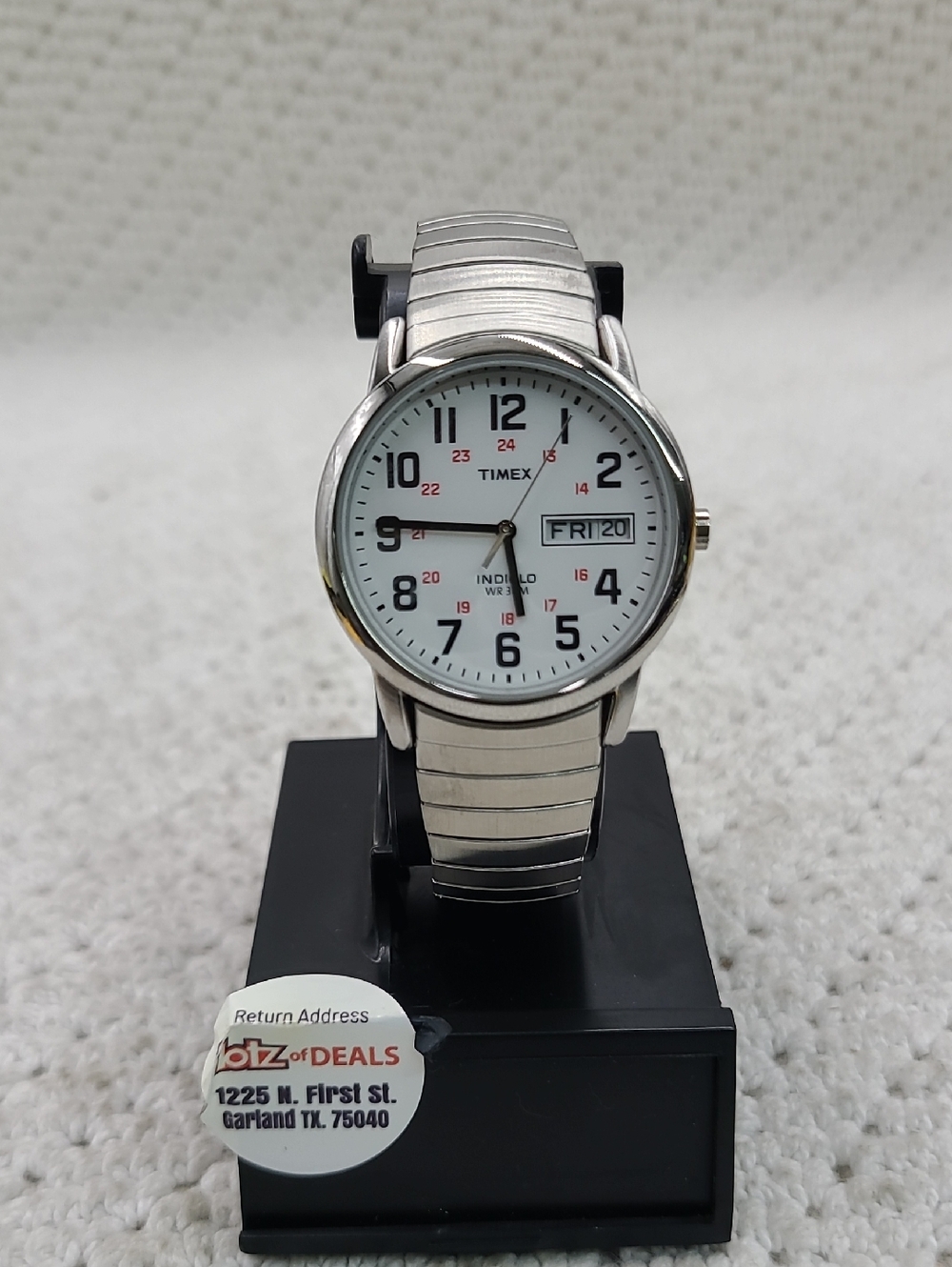 Timex Silver White Dial Men's Day-Date Watch